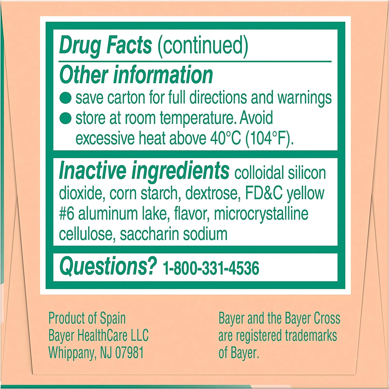 Bayer Chewable Low Dose Aspirin Orange, 36 Chewable Tablets - Image 3