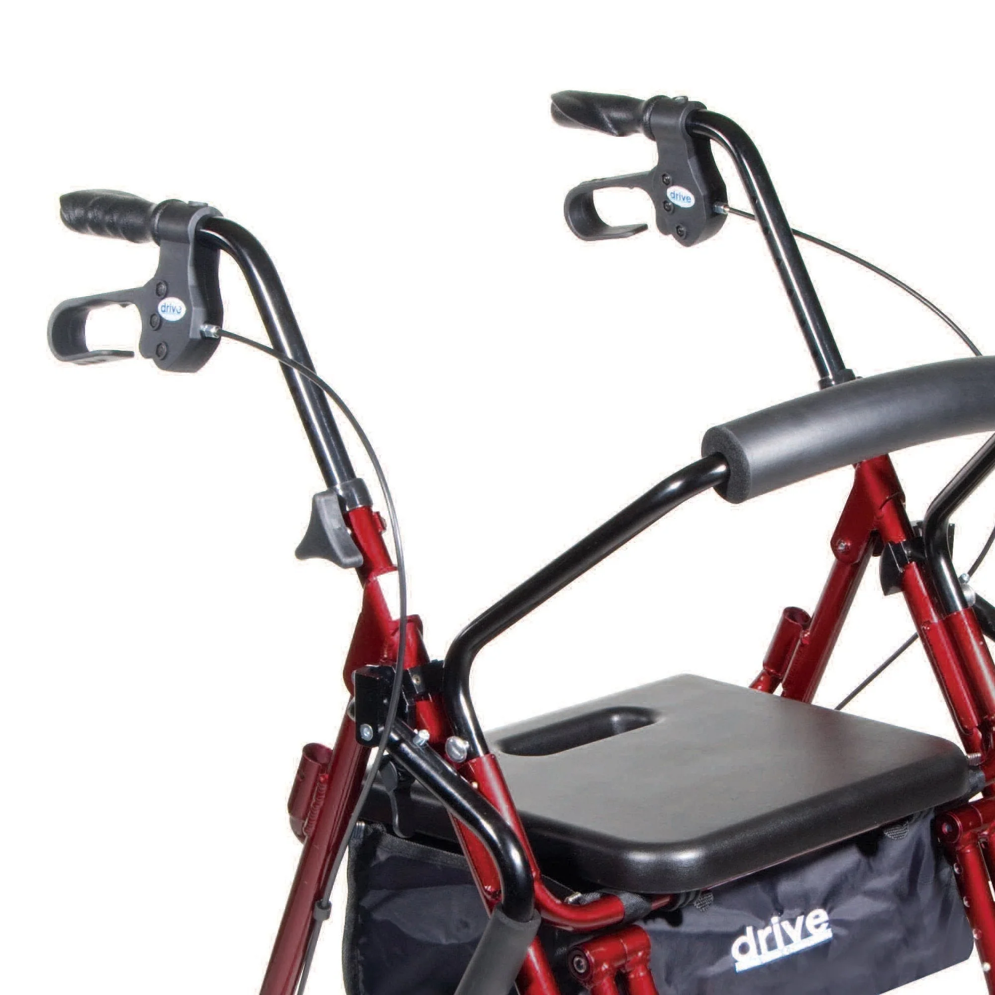 Drive™ Duet 4 Wheel Rollator, Burgundy - Image 6