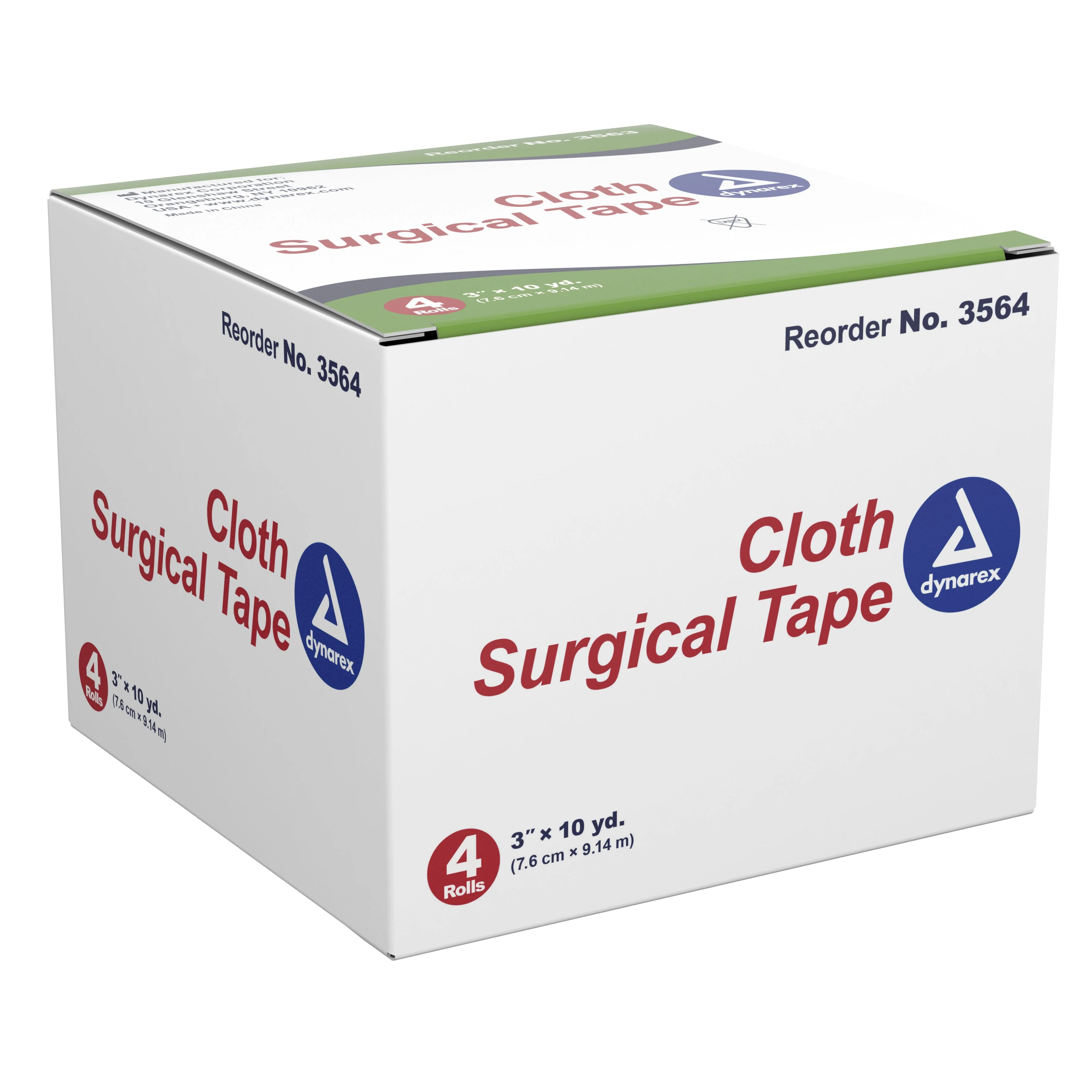 Dynarex® Cloth Medical Tape, 3 Inch x 10 Yard, White, 4 ct - Image 3