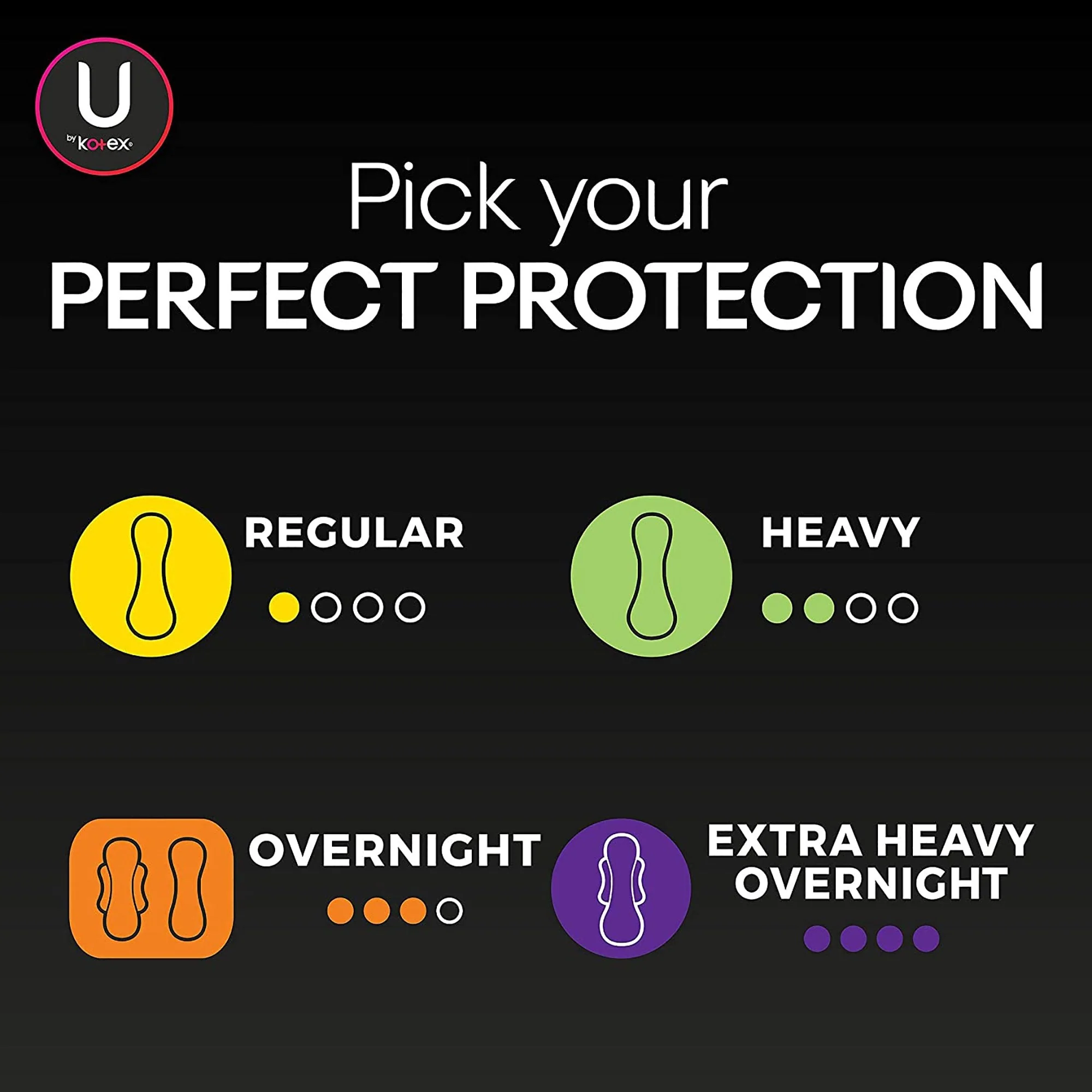 U by Kotex Security Maxi Pad, Regular, 24 ct - Image 6