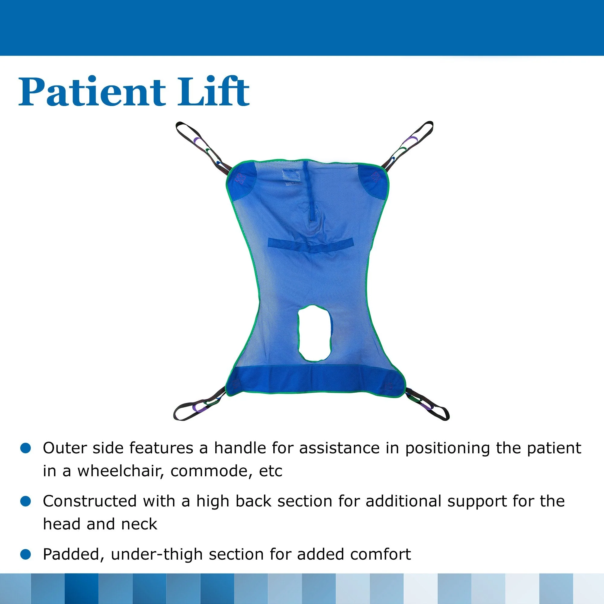 McKesson Mesh Full Body Commode Sling, Medium - Image 4