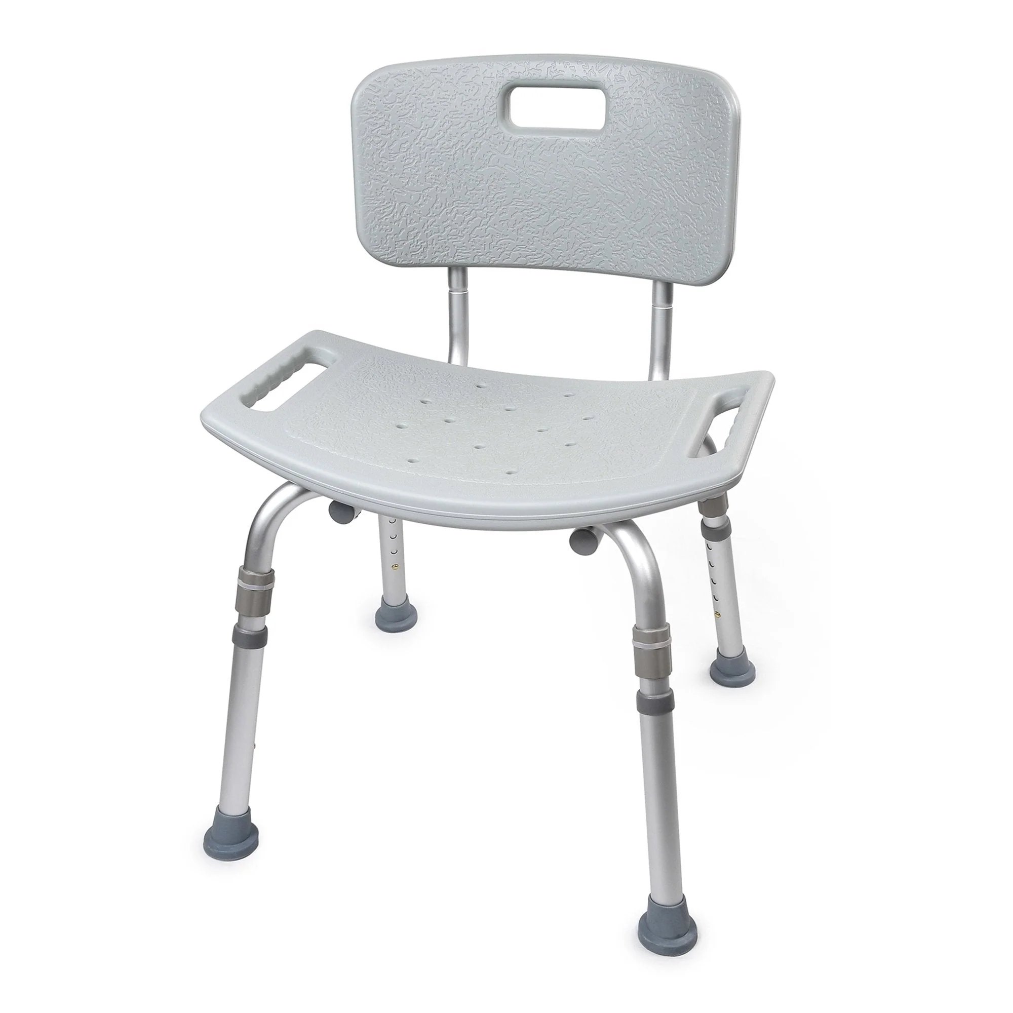 McKesson Removable Back Aluminum Bath Bench, 15.5 – 19.5 Inch, Gray, 4 ct - Image 4
