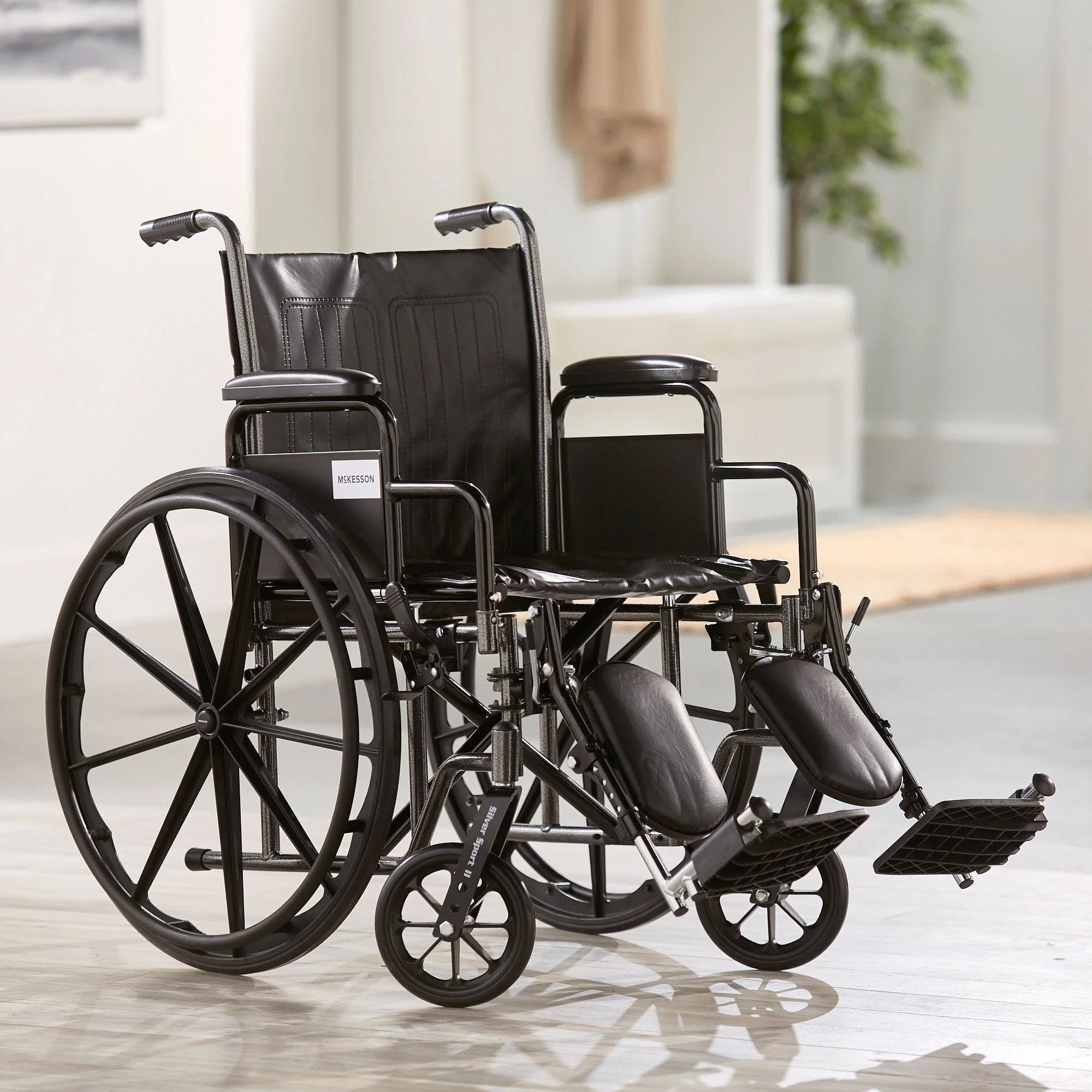 McKesson Wheelchair, 20 Inch Seat Width, Legrest - Image 5