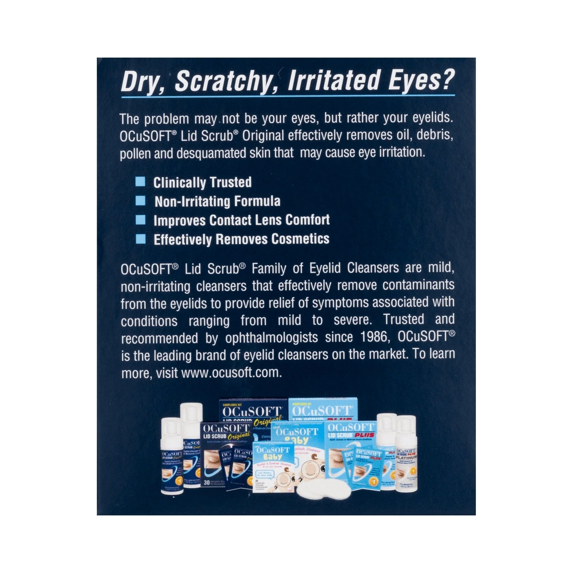 OCuSOFT® Lid Scrub® Eyelid Cleanser Pre-Moistened Pads, 30 ct - Image 3